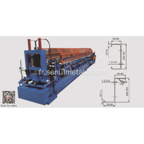 Machine automatique de formage de rouleaux de pannes C/Z